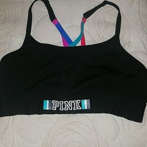 Pink Victoria's Secret Cross Back Sports Bra
